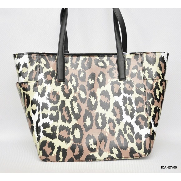 Diane Von Furstenberg Ready To Go Pocket Tote Shopper Bag Leopard Nwt $195 - Picture 4 of 7